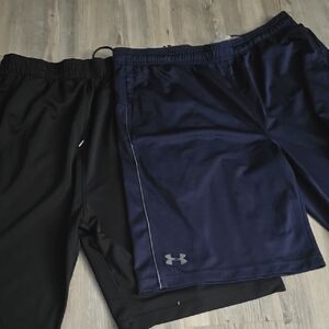 Under Armour Black and Navy Athletic Shorts